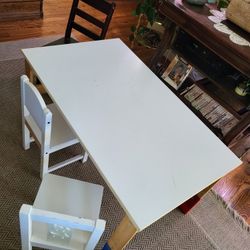 22x40x24 Childs Play Table With Three Misc. Chairs