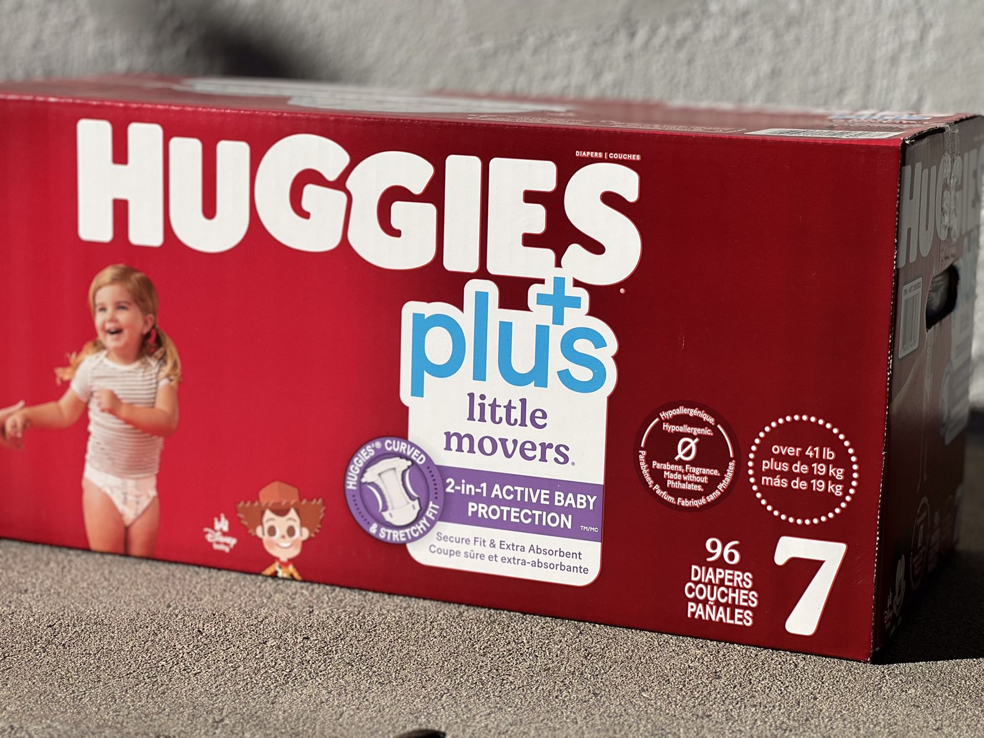 Huggies Little Movers Plus Size 7/96 Diapers