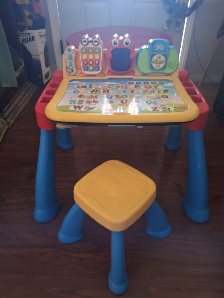 Vtech Touch And Learn Activity Desk And Fisher Price Learn To Write Slide