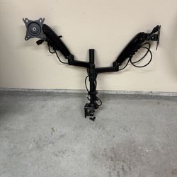 Dual Dell 27 In Monitors With Adjustable Stand