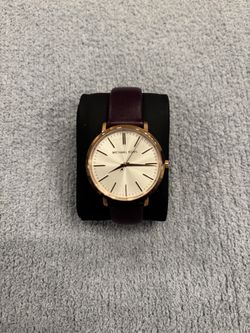 Jaryn Rose Gold-Tone and Leather Watch