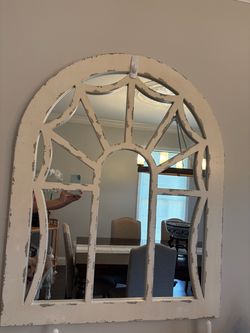Arched Window Pane Wall Mirror