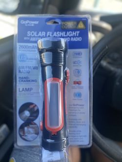 Solar Flash Light With Radio