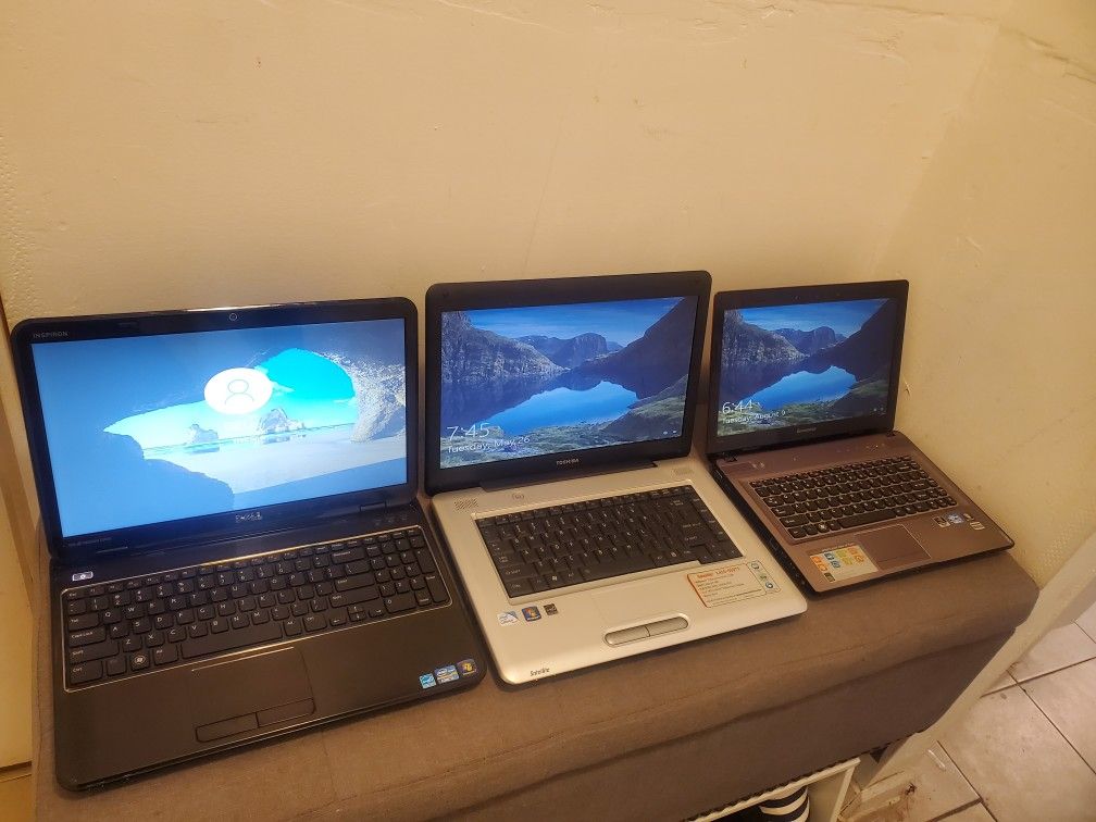 Dell Toshiba And Lenovo Laptops For Sale