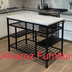 Marble Top Kitchen Island 