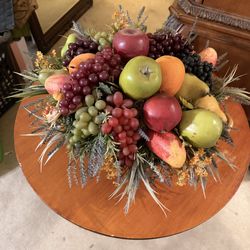 Decorative faux fruit basket