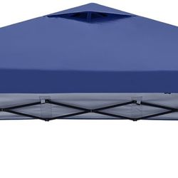 10x10 Pop Up Canopy Replacement Top Cover with Air Vent for Straight Leg Canopy Tent, Waterproof for Outdoor Garden Patio Camping Sun Shade (Navy Blue