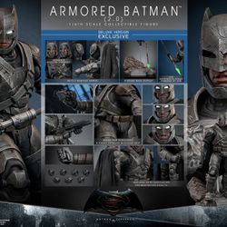 Hot Toys Armored Batman 2.0 Deluxe MMS742D62 Sealed In brown Shipper