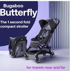 Bugaboo Butterfly - 1 Second Fold Ultra-Compact Stroller - Lightweight & Compact - Great for Travel - Stormy Blue