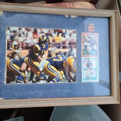 Jim Everett frame with player card Official RAMS