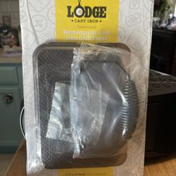 Lodge Cast Iron Rectangular Grill Press New