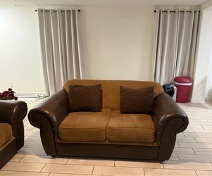Brown couches