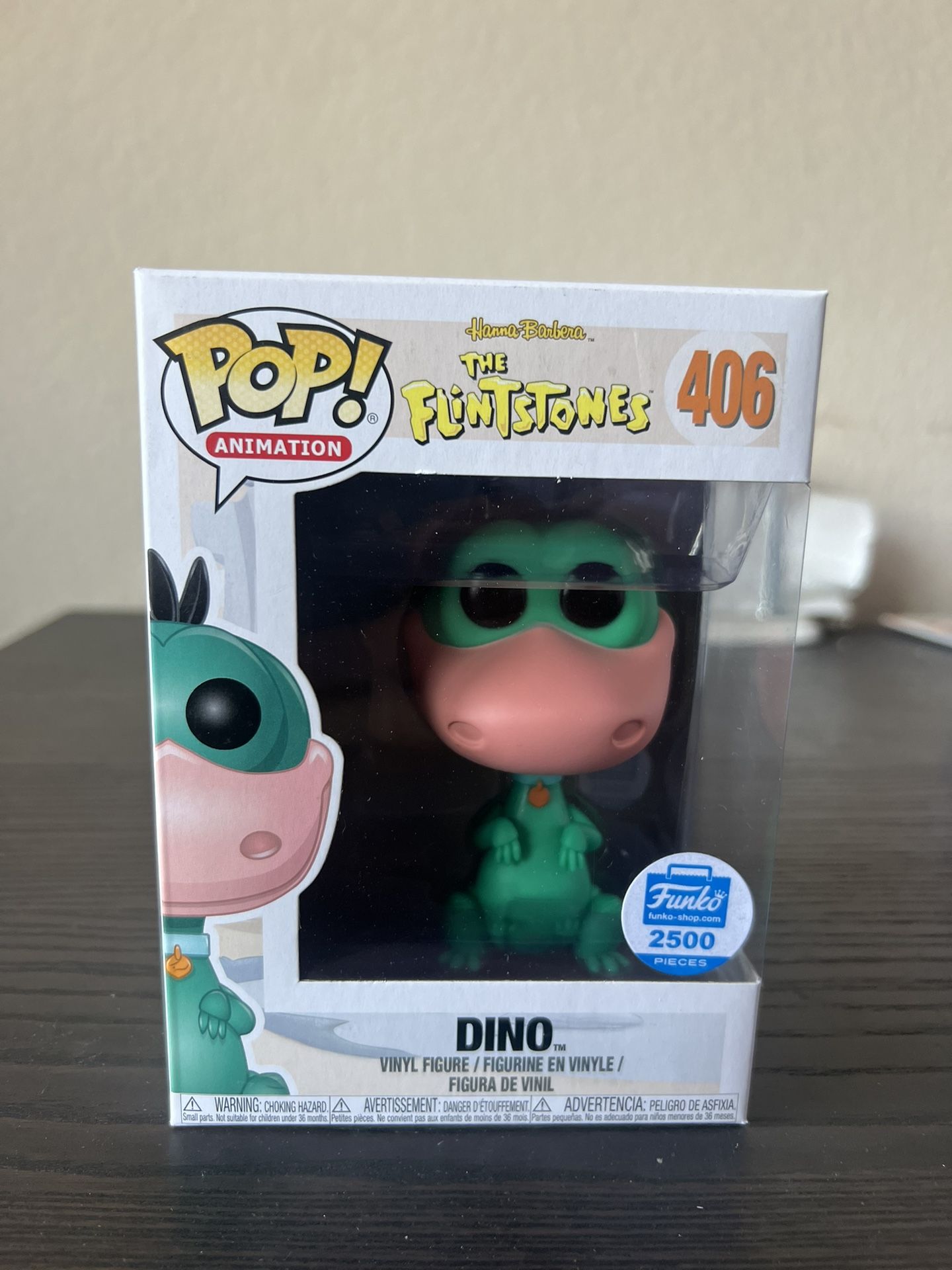 ONLY 2500 PIECES LIMITED EDITION VAULTED Dino Flintstones Funko Pop #406 Green