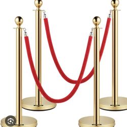 Red Carpet And Stanchions 