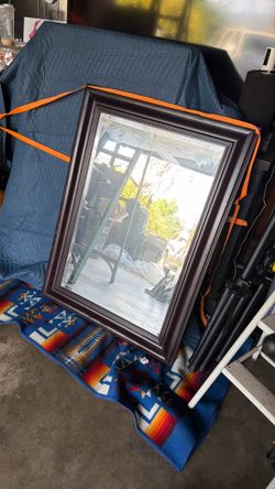 wood mirror, Mahogany stain