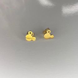 Gold Mickey Mouse Earrings