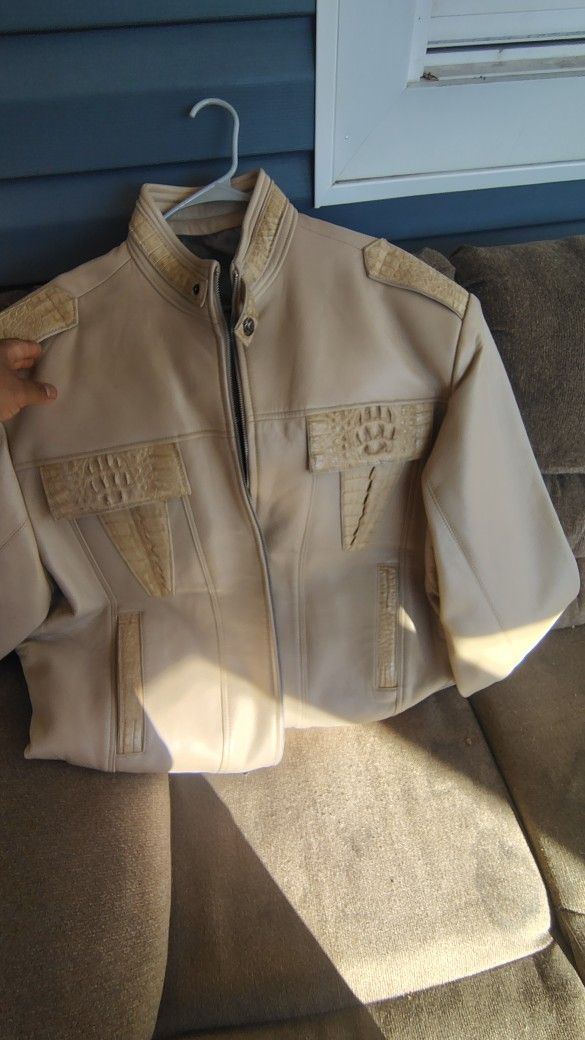 alligator leather jacket