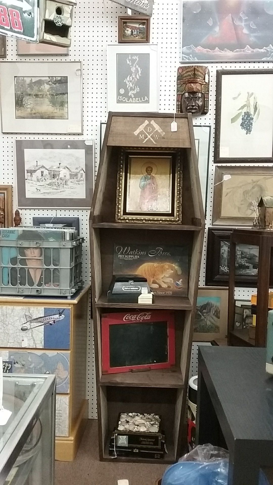 Coffin Shaped Wine Store Display