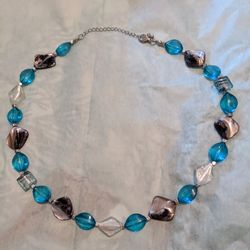 Shades Of Blue Fashion Necklace 