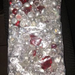 Red And Clear Decorative Vase Fillers