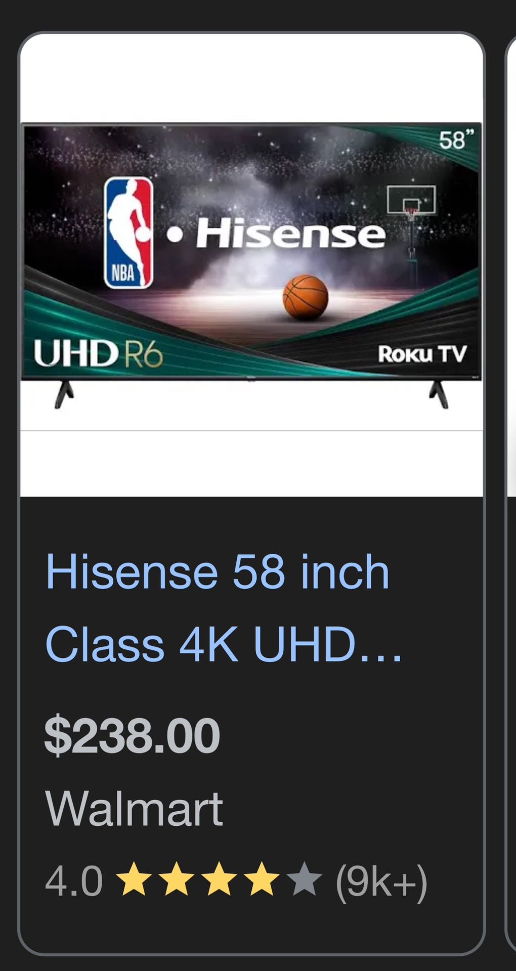 Hisense 58 Inch Tv