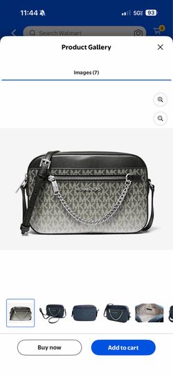 Michael Kors Adult Saffiano Leather Chain Zip Crossbody Handbag. Color: Black ombré