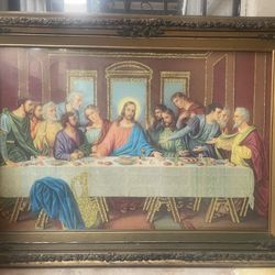 Vintage Last Supper Painting