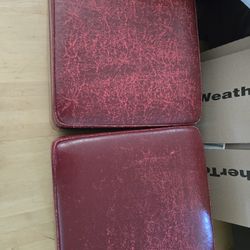 Free: 2 Red Storage Ottomans / Footstools And Storage Benches
