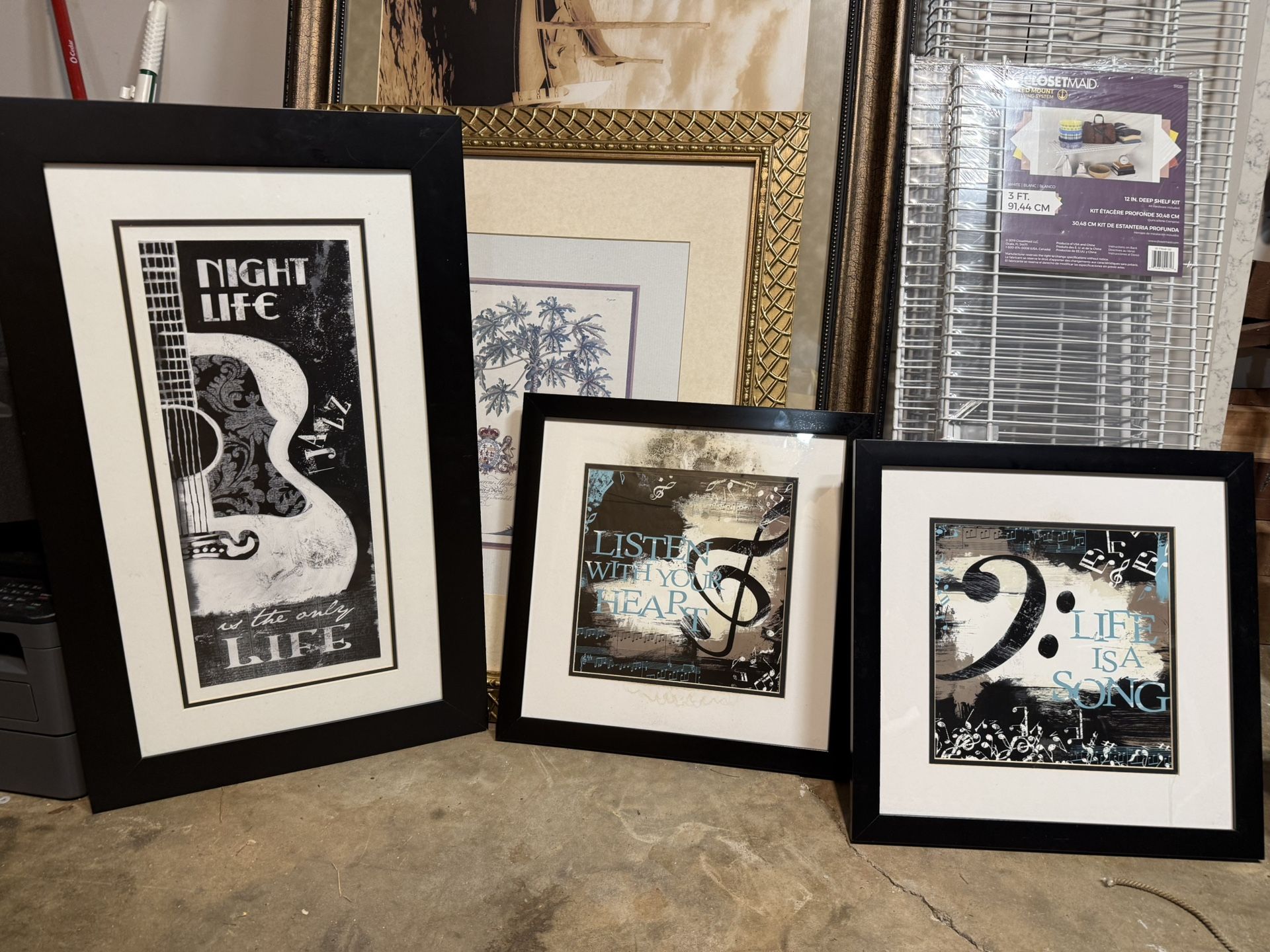 Framed Music Art - 18”x18” And 18”x30”
