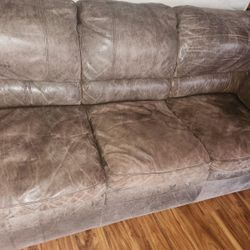FREE!!!!!!! Leather Sofa and Love Seat