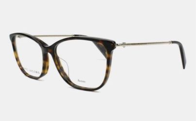 New Women's Marc Jacobs Marc-258 086 Dark Havana & Silver Eyeglasses 52/14/140 for a small adult face or youth