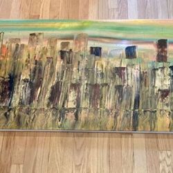 Canvas Original Aureo Del Vecchio The City NYC Signed