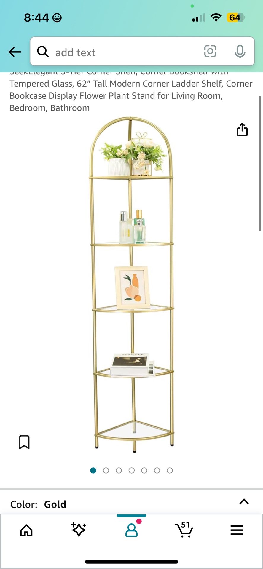 5 Tier Corner Shelf