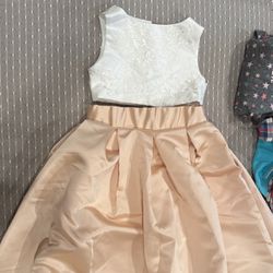 Girls Size 6; 2 Piece Flower Girl Dress