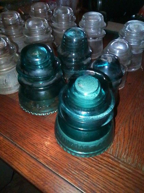 Vintage Hemingray-42 Glass Insulators 