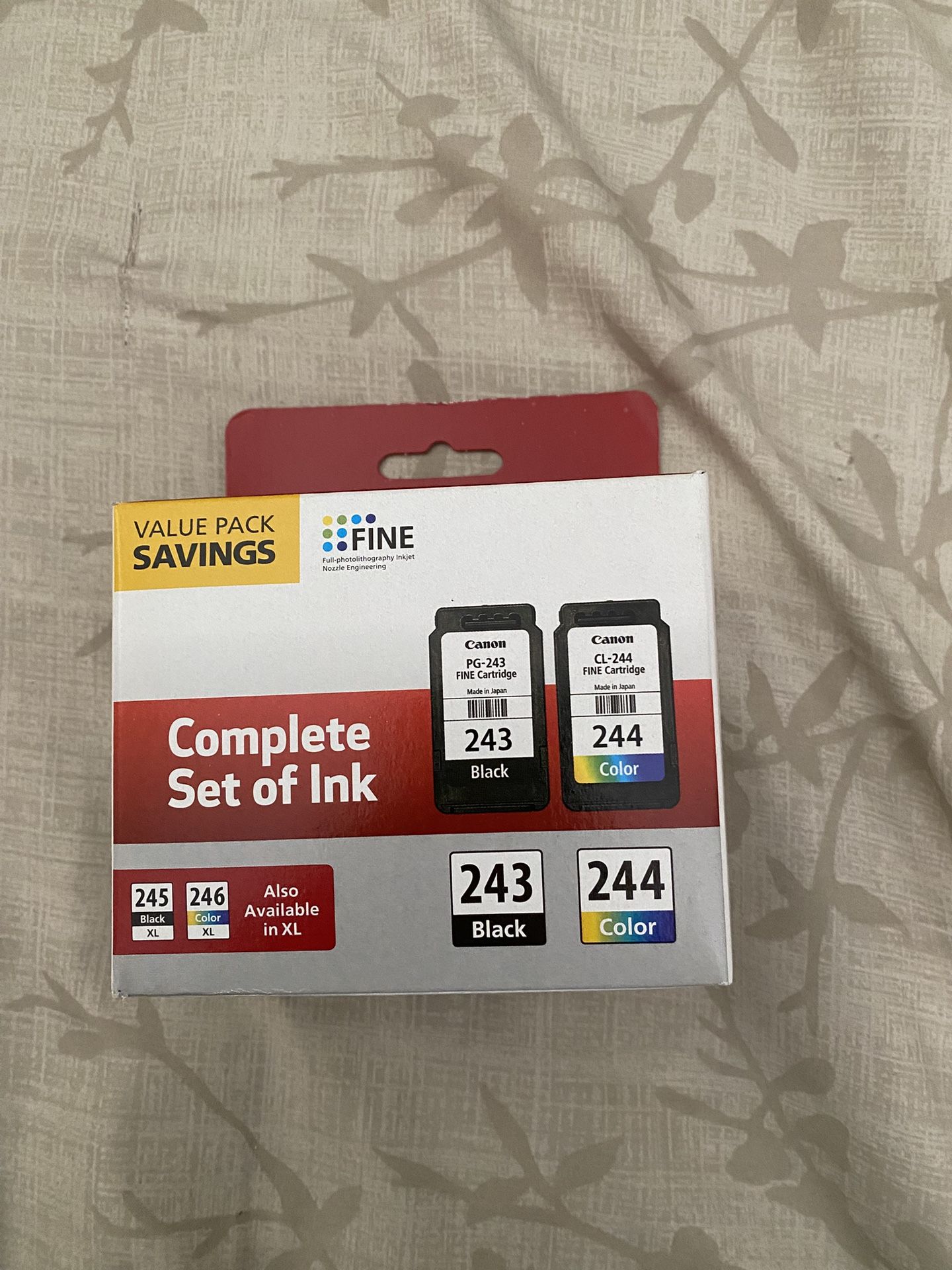 Canon PG-243 Black 244 Color Combo, 2 Pack Ink Cartridges