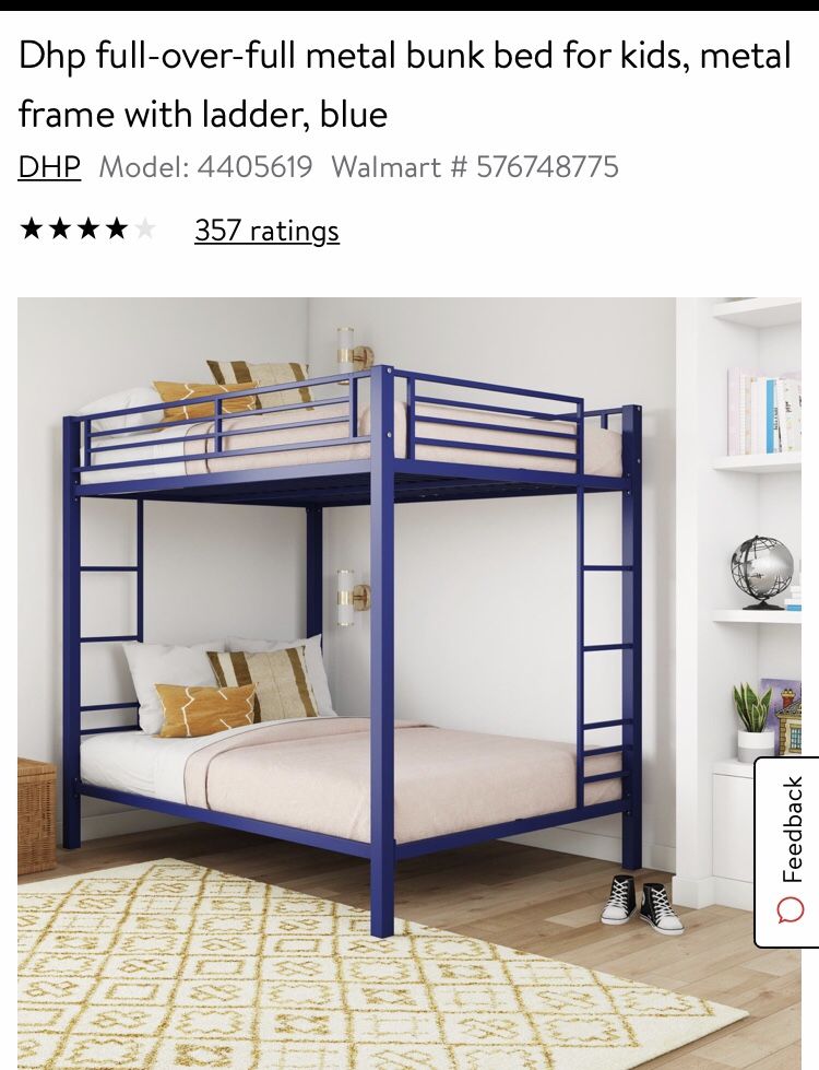 Full on full bunk bed frame