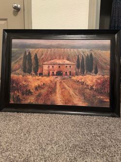 Toscana Vigna framed painting—must go by 8/23 or will be donated to church