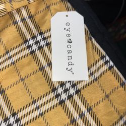 Women's flannel yellow button-down