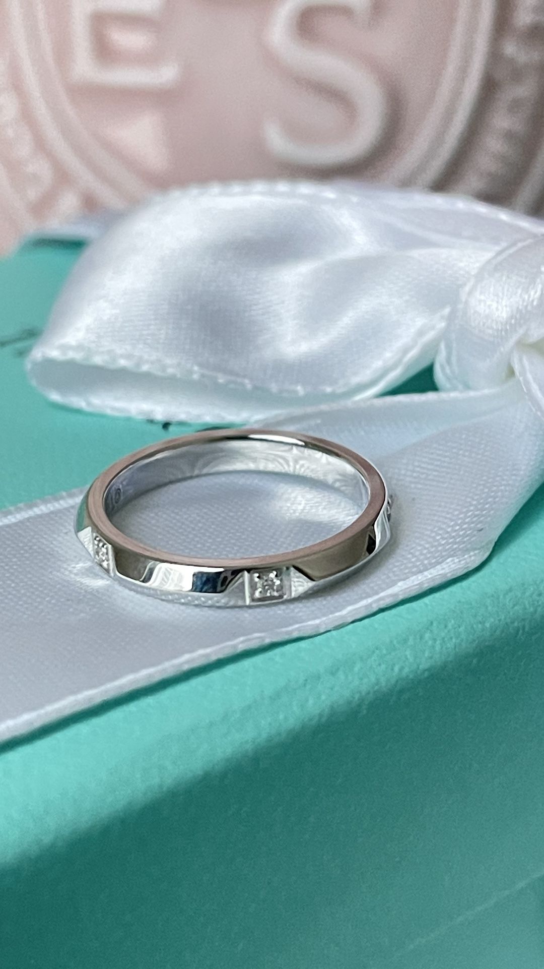 Tiffany & Co. Tiffany True Band Ring in Platinum size 5.5 NEW $1700 with Box