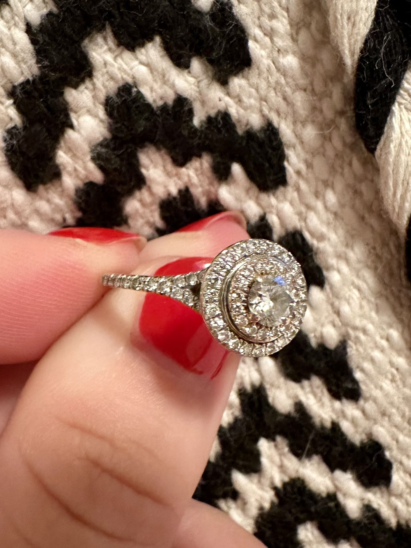 Engagement Ring - 14k White/Rose Gold with 3/4ct Diamond