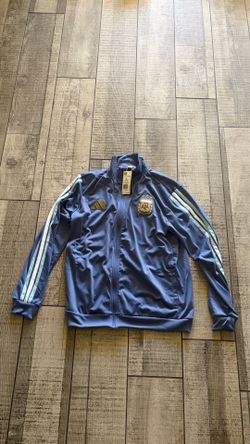 adidas Argentina AFA Soccer Track Jacket DNA Full Zip Blue Mens Size Large