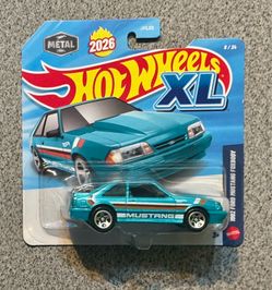 Hot Wheels XL 1992 Ford Mustang Fox-body Die Cast Car