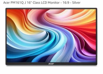 Acer PM161Q J 16" Class LCD Monitor - 16:9 - Silver