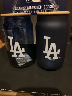 Los Angeles Dodgers 2-Pack Ombré and Frosted 16 Oz Glasses