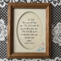 “The Lord Bless You…” Framed Wall/Tabletop Art