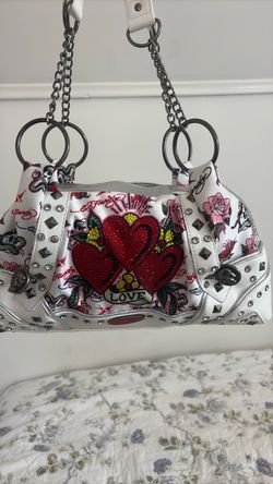 Y2K Ed Hardy studded hobo shoulder bag