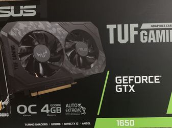 New ASUS Geforce GTX 1650