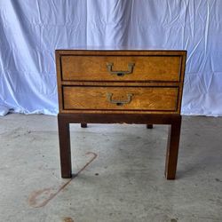 Burled Walnut Side Table
