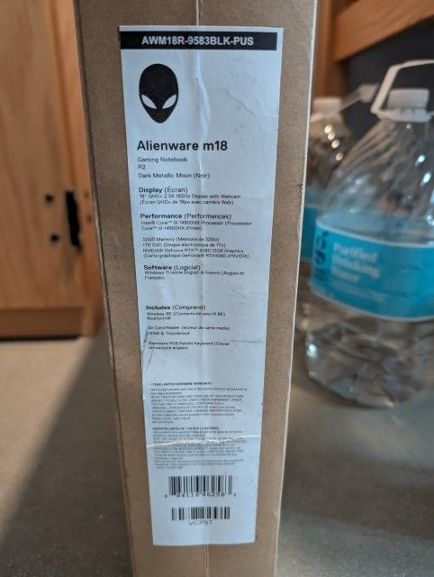 *New* Alienware M18 R2 Laptop - 18" QHD+ 2560x1600 165Hz G-SYNC Display, Intel i9-14900HX, NVIDIA RTX 4080, 32GB RAM, 1TB SSD, Intel Killer Wi-Fi 7